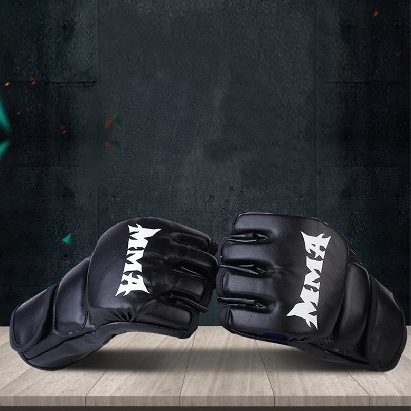 Child Thick Boxing Gloves MMA Gloves Half Finger Punching Bag Kickboxing Muay Thai Mitts Professional Boxing Training Equipment