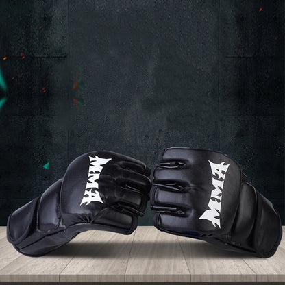 Child Thick Boxing Gloves MMA Gloves Half Finger Punching Bag Kickboxing Muay Thai Mitts Professional Boxing Training Equipment