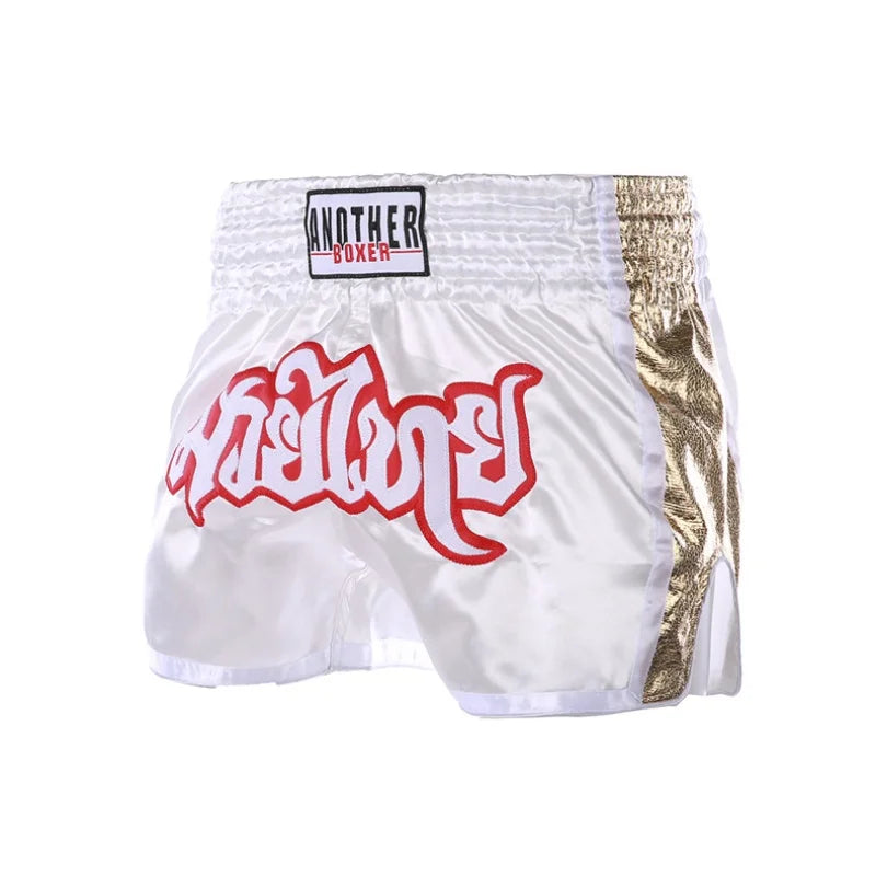 Muay Thai Shorts 2025 New Boxing Shorts Women Men Child Embroidery Kickboxing Training Pants Sanda Martial Arts Fight Equipment
