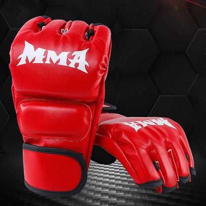 Child Thick Boxing Gloves MMA Gloves Half Finger Punching Bag Kickboxing Muay Thai Mitts Professional Boxing Training Equipment