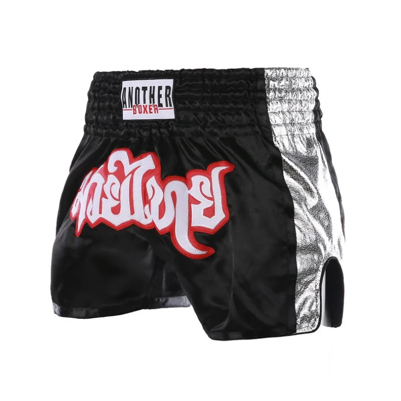 Muay Thai Shorts 2025 New Boxing Shorts Women Men Child Embroidery Kickboxing Training Pants Sanda Martial Arts Fight Equipment