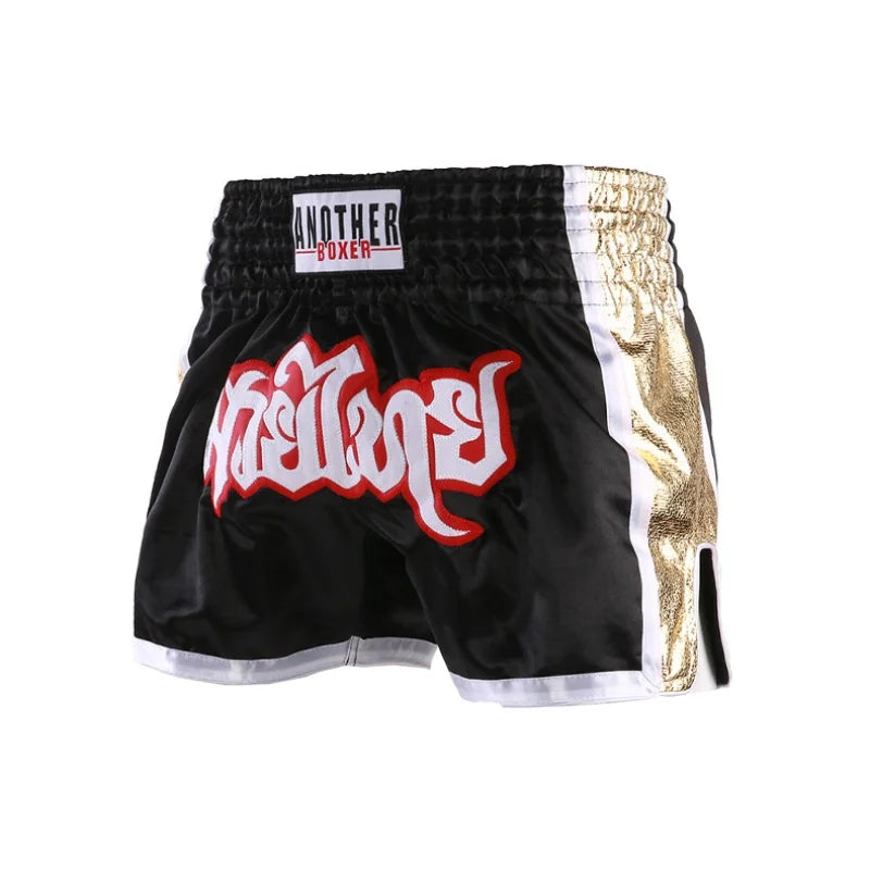 Muay Thai Shorts 2025 New Boxing Shorts Women Men Child Embroidery Kickboxing Training Pants Sanda Martial Arts Fight Equipment