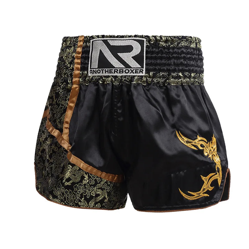 Muay Thai Shorts 2025 New Boxing Shorts Women Men Child Embroidery Kickboxing Training Pants Sanda Martial Arts Fight Equipment